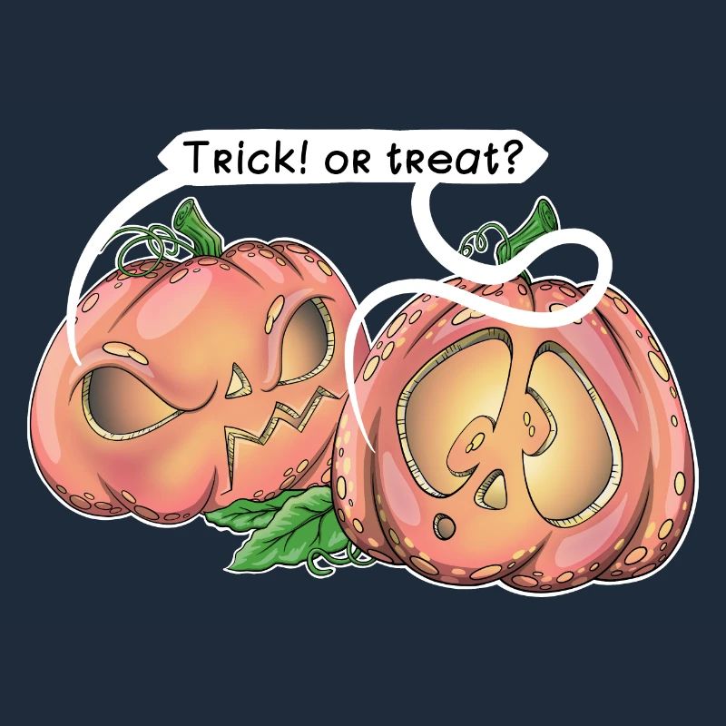 Zwei süße Kürbisse, die Trick sagen! Oder Leckerli?