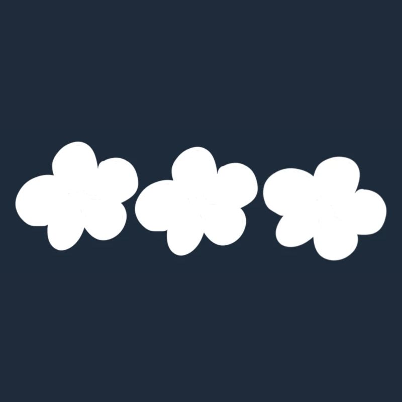 Forme de plante à fleurs à trois fleurs