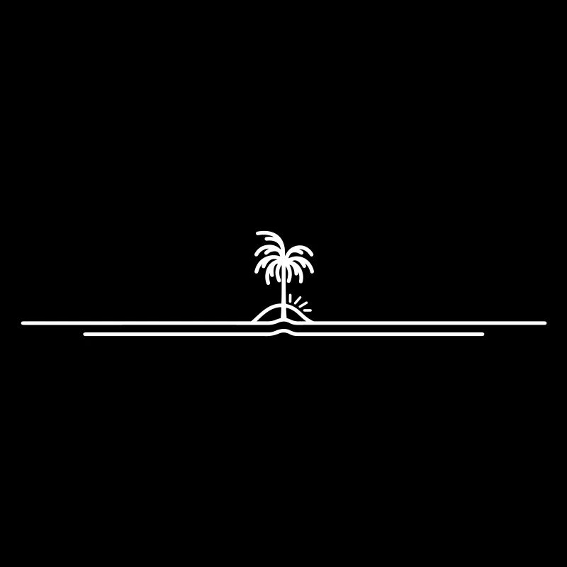 Palm trees symbol island summer