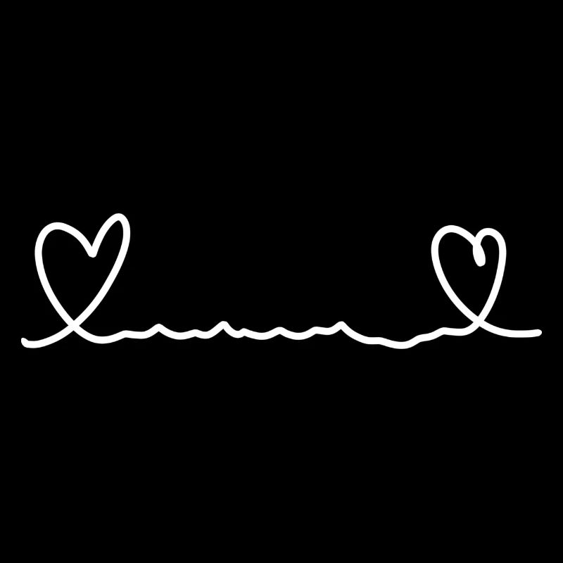 Two Hearts Heart Line