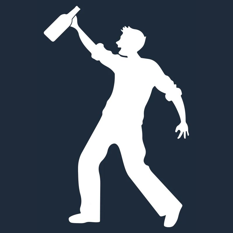 Beer Drinking Silhouette