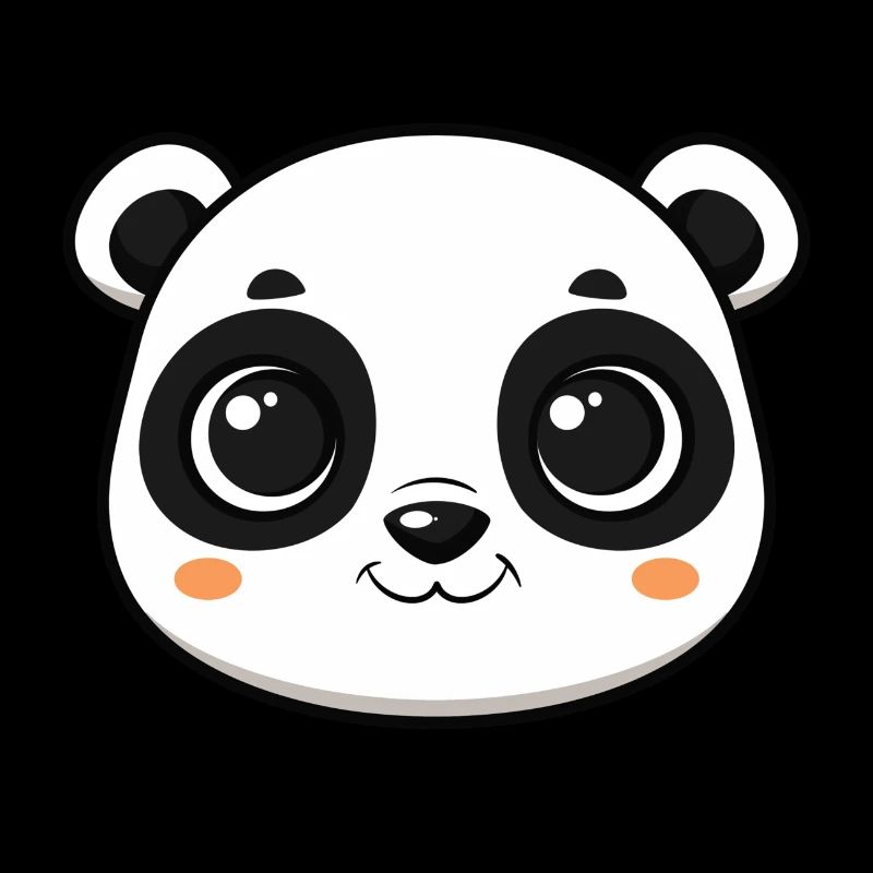 Tête de panda mignon