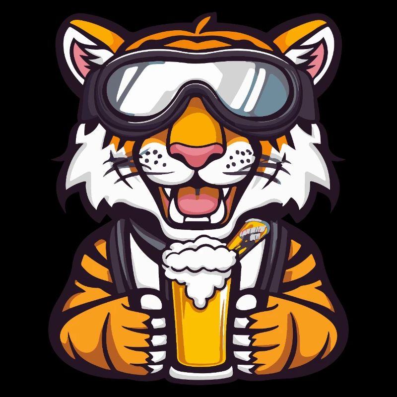 Tiger Apres Ski Bier Comic
