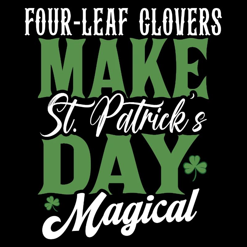 Vierblättrige Kleeblätter machen den St. Patrick's Day magisch