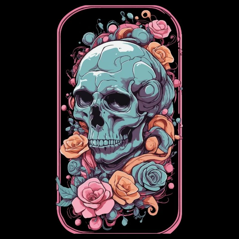 Aesthetic Gothic Skull Roses Occult Design