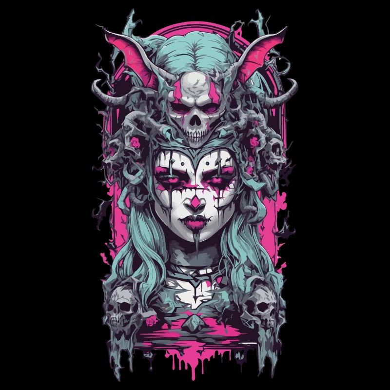 Gothique sorcière démon E-Girl occulte Magic Design