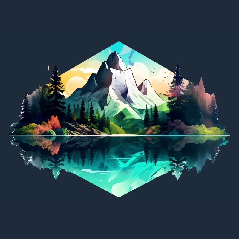 Schöne Landschaft mit Berge, Geschenk Wandern