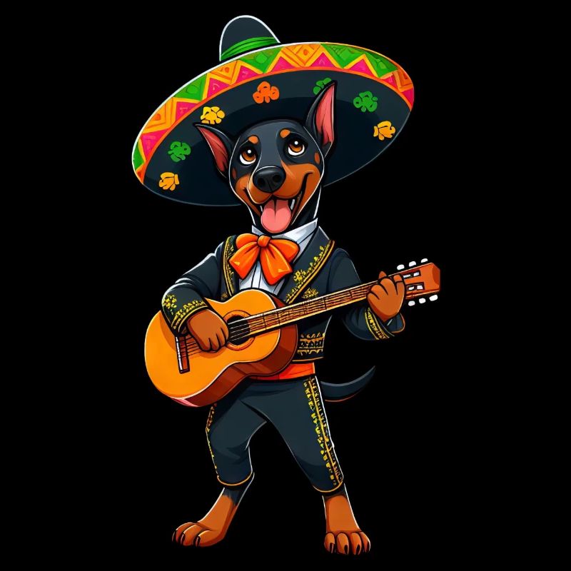 Mariachi Kleidung Cinco de Mayo Dobermann Mexiko