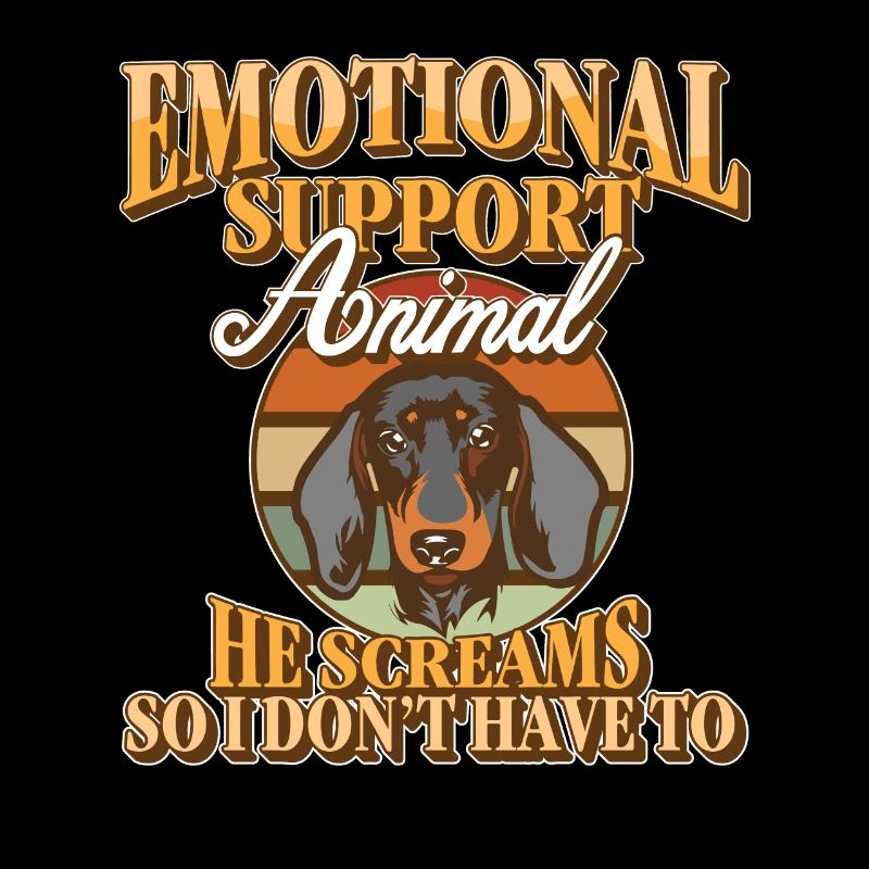 Support émotionnel Animal teckel conception pour