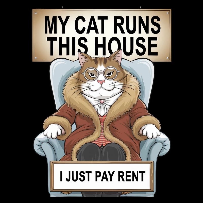 Mon chat dirige cette maison, je ne paie que le loyer