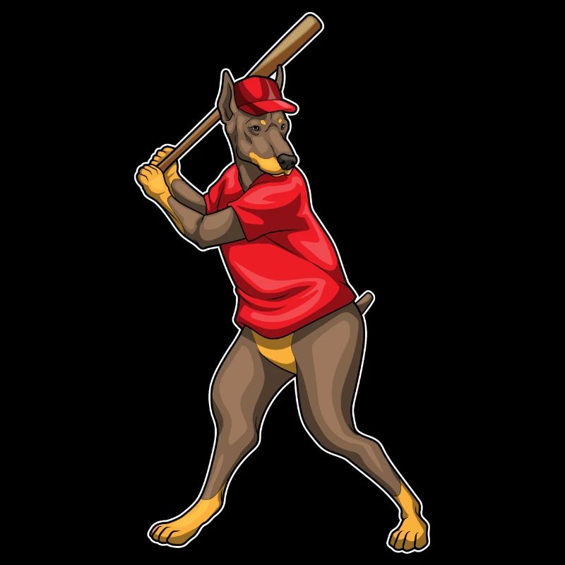Doberman Baseball Baseball Bat