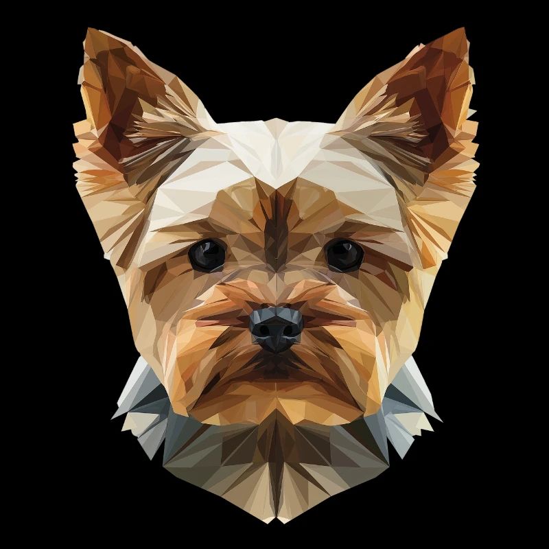 Yorkshire Terrier Low Poly Art Design