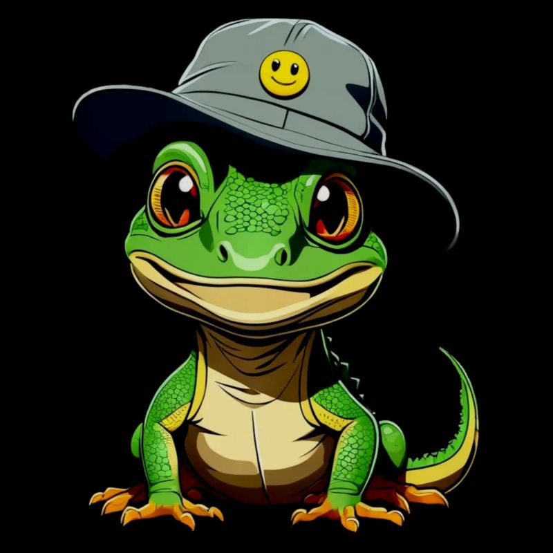 Lizzard w. Bucket-Hat