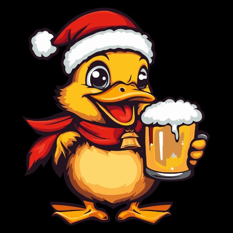 Duck Christmas Beer Funny