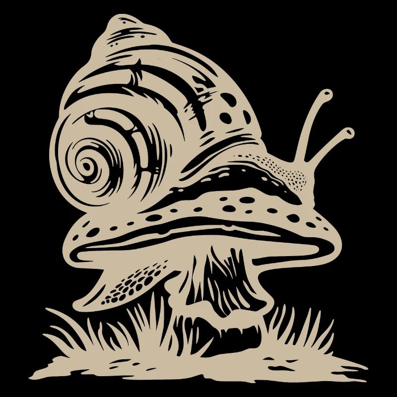escargot, champignons, cottagecore, gobelincore, jardin