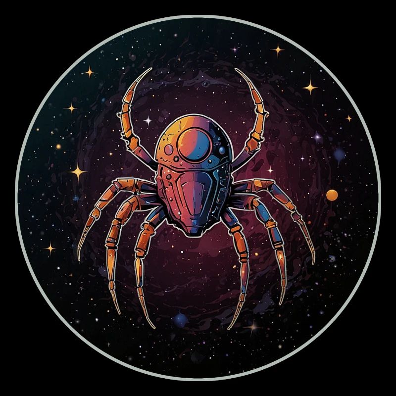 Space spider in space in orbit