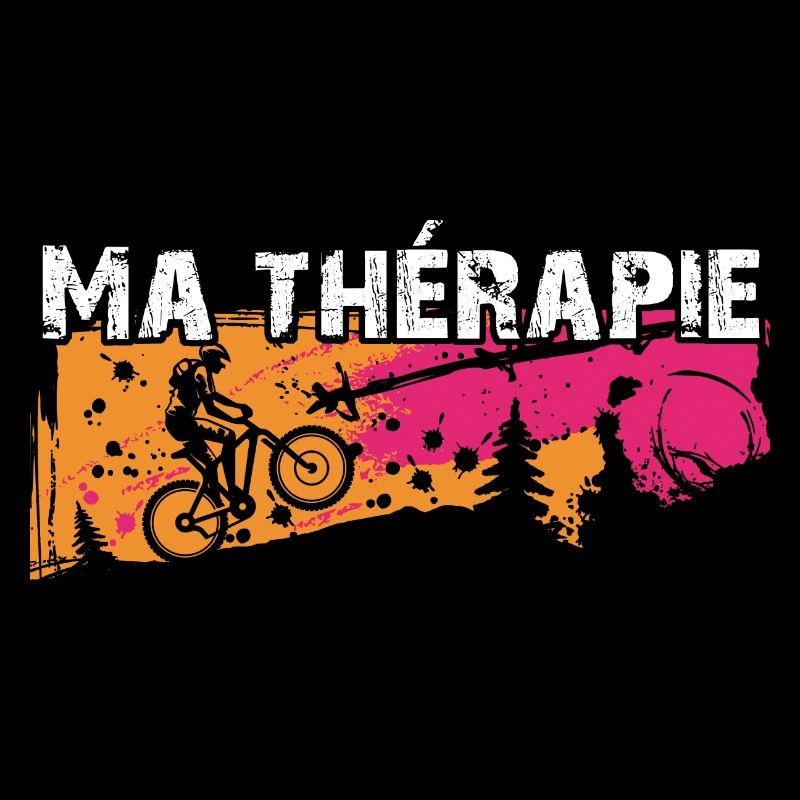 Le vélo est ma thérapie. Graphisme de cyclist