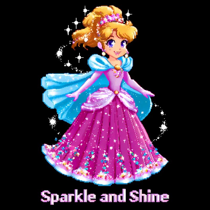 Pixel Art Anime Prinzessin