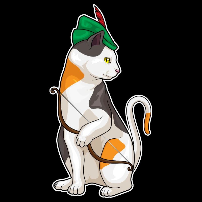 Katze Bogenschütze Bogen