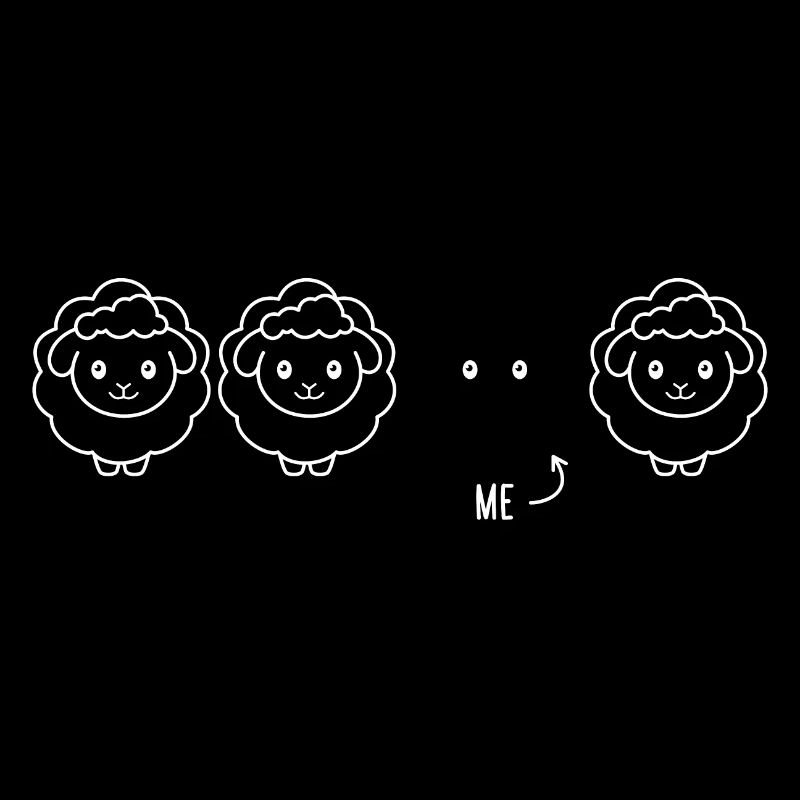 Funny Sheep - Eyes - Me - Black Sheep