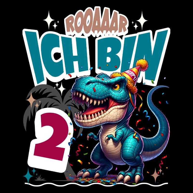 T Rex Dinosaurier 2. Geburtstag Kindergeburtstag
