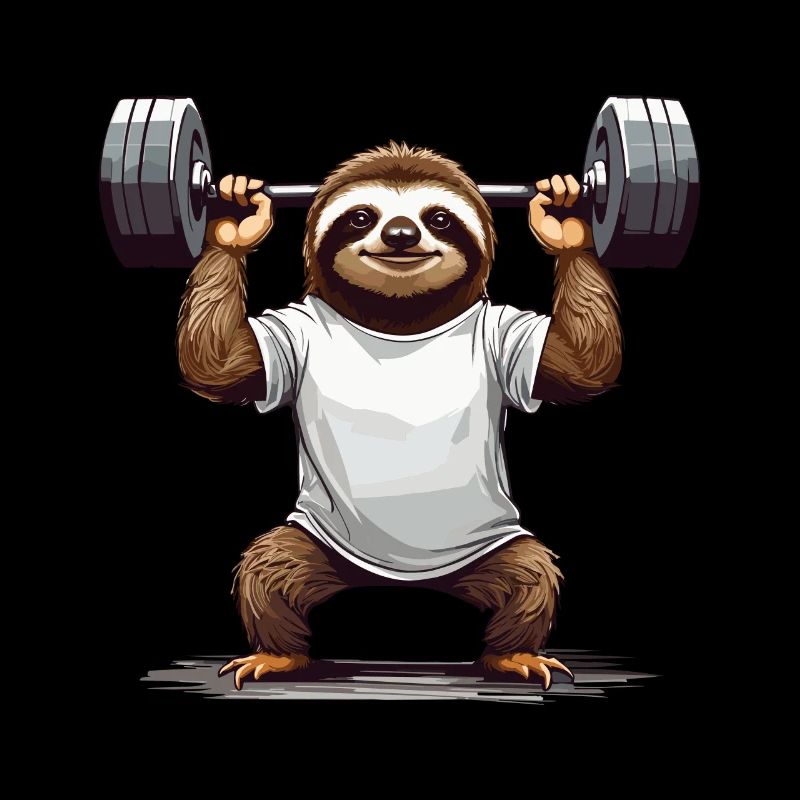 Sloth Bodybuilder Gym Humor Design