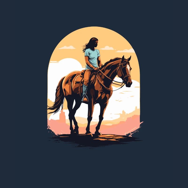 Design esthétique de cavalier de cheval