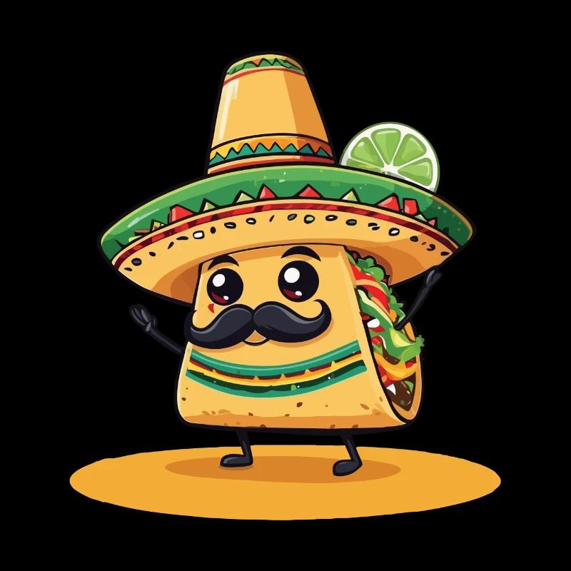 Funny Kawaii Taco Cinco de Mayo Style