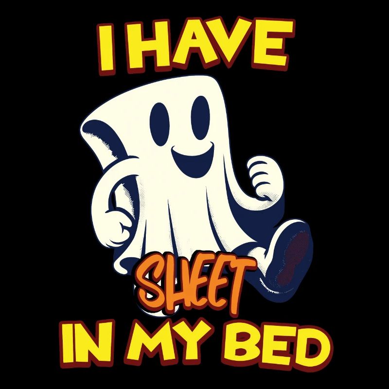 Lustiger Geister Spruch il y a un drap dans mon lit