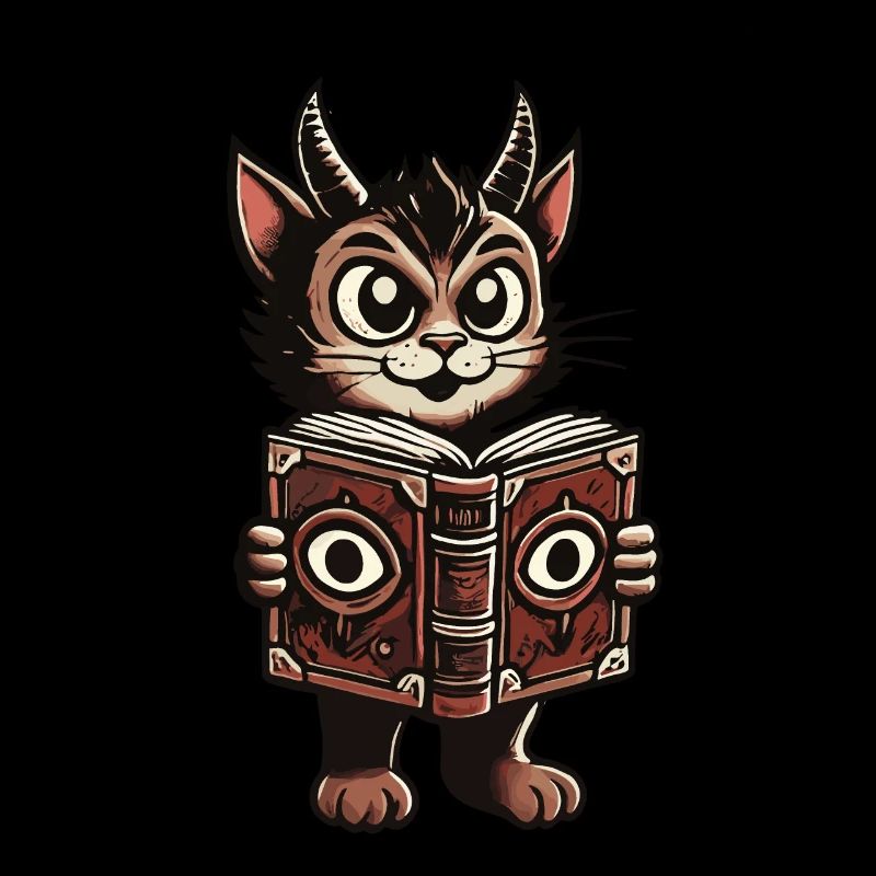 Drôle Démons Chat Chats Mignons Magicien