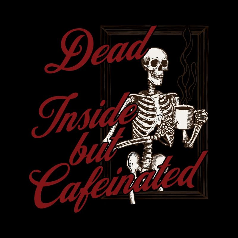 Halloween Coffee Lover Skeleton Coffee Design