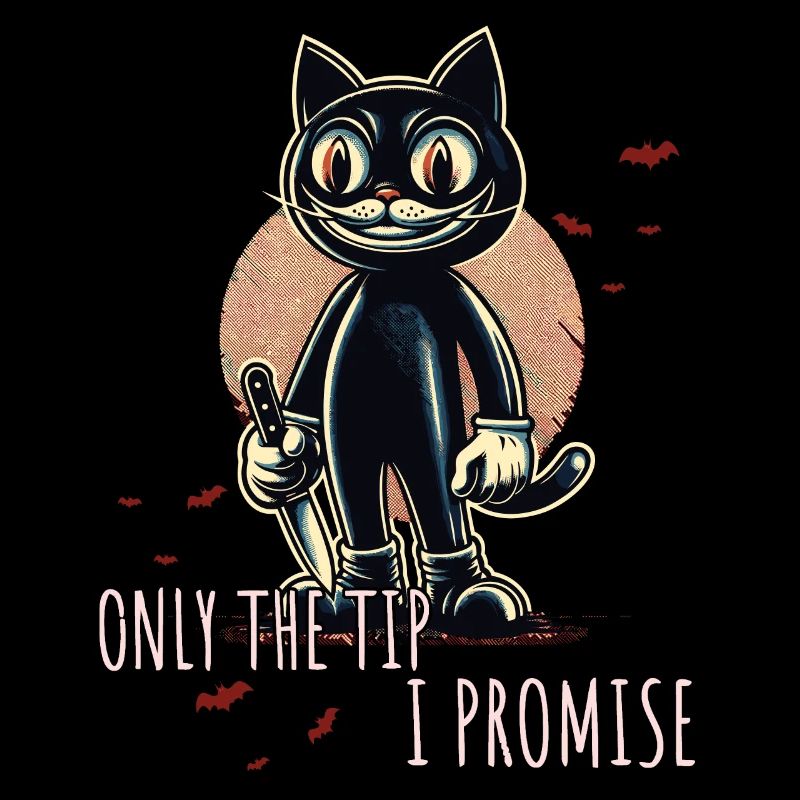 Lustiger Katzen Spruch only The Tip Psycho Katze