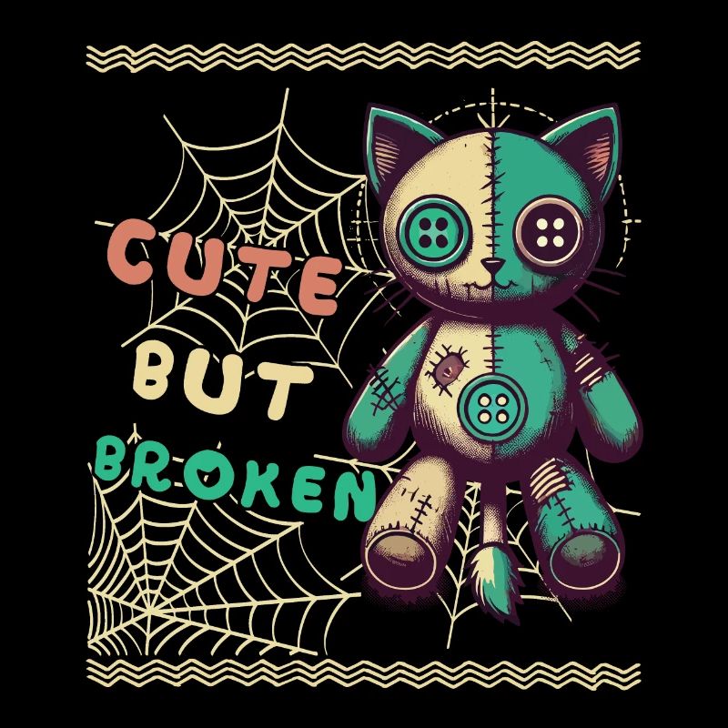 Psychopathe mental Design mignon mais cassé