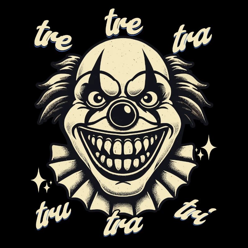 Clown effrayant tre-tre-tra-tru-tra Internet Meme