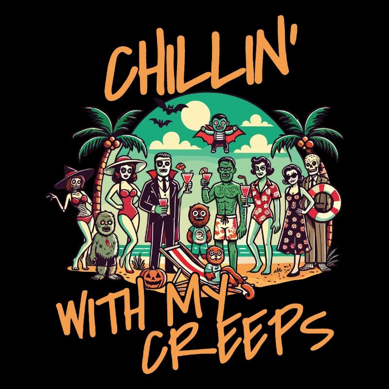 Se détendre avec mes amis effrayants