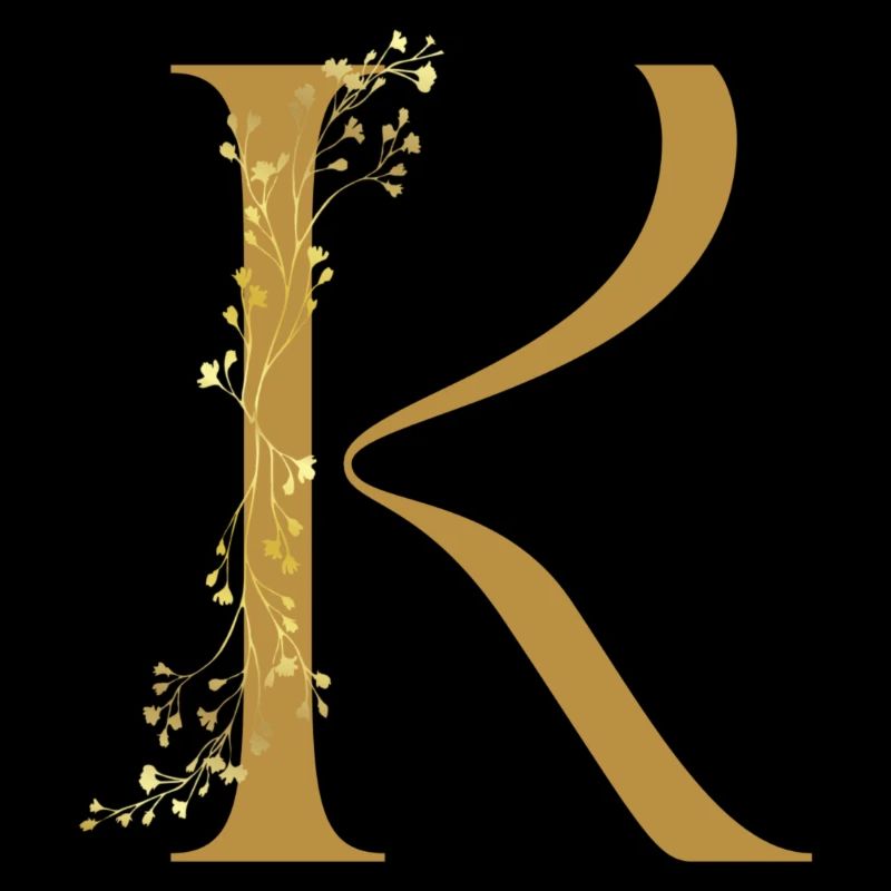 Buchstabe K mit schnörkel