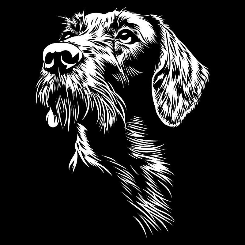Deutsch Drahthaar Portrait Hunde Jagdhund