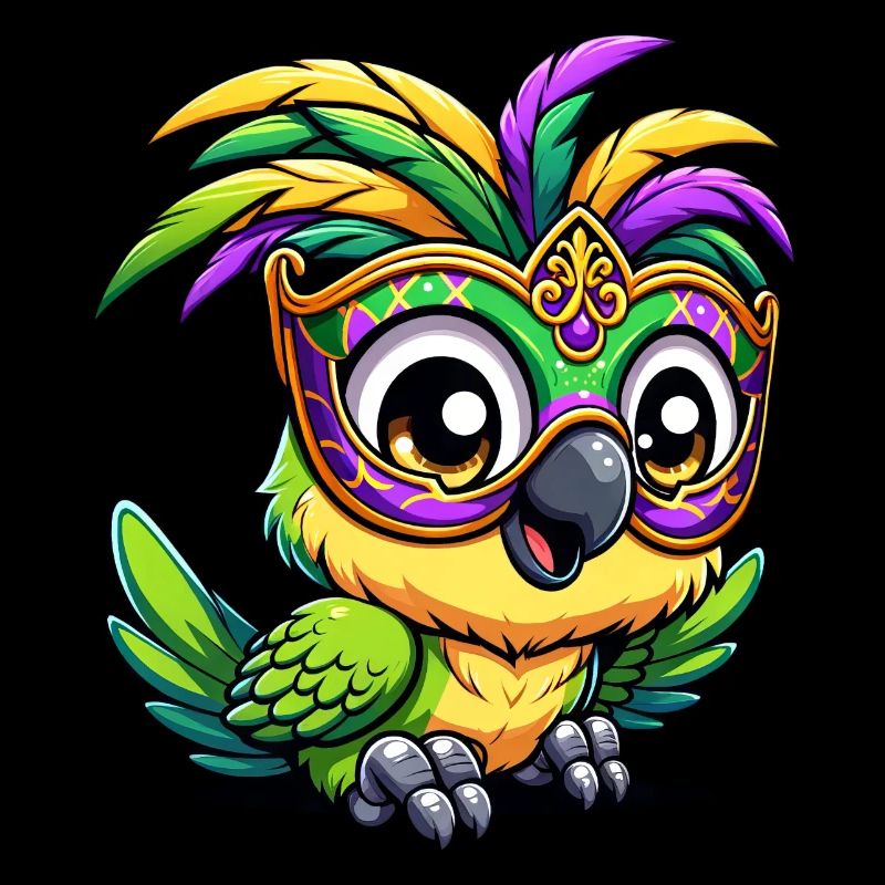Perroquet Mardi Gras, Plumage Coloré