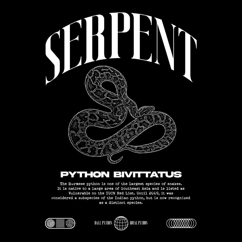 Burmesische Python Modern Reptile Keeper Streetwear