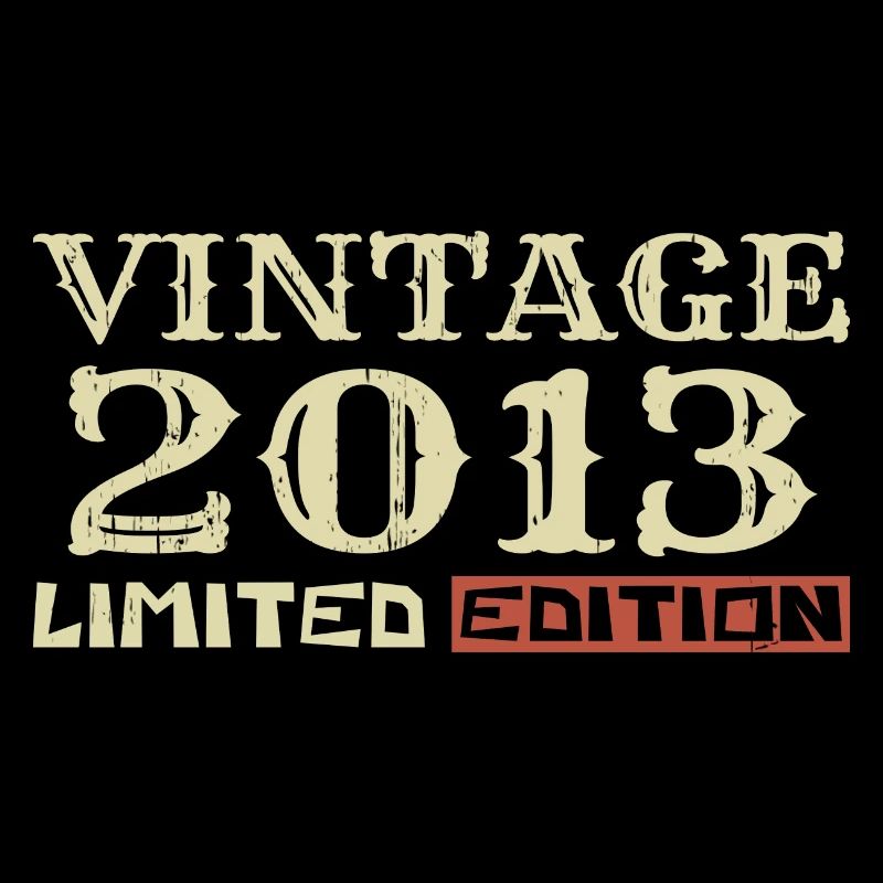 2013 Vintage :11e Anniversaire Cadeau Rétro Unique