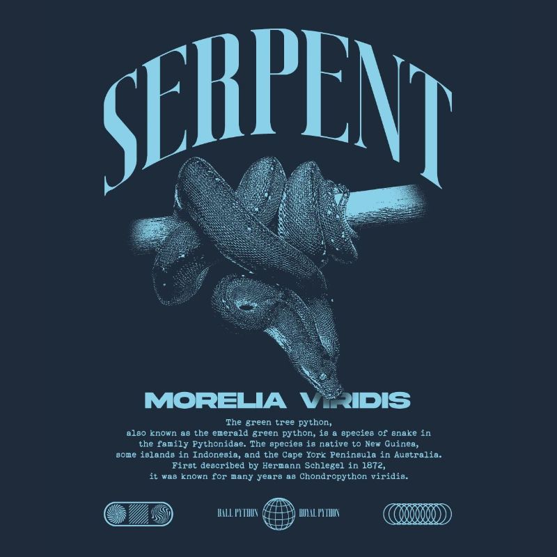 Green Tree Python Modern Reptile Keeper Streetwear