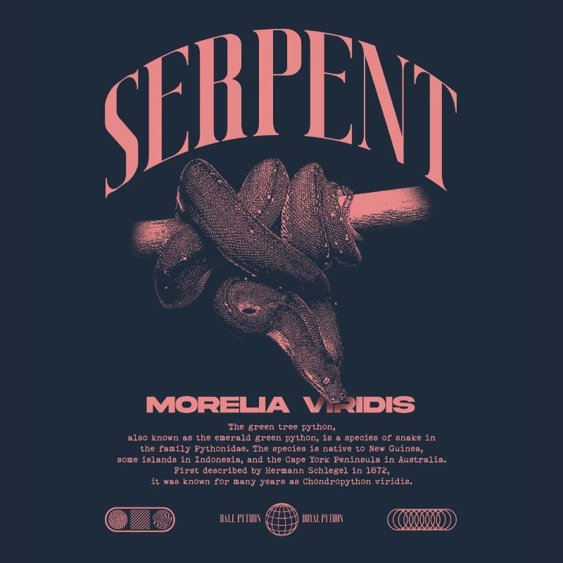 Green Tree Python Modern Reptile Keeper Streetwear