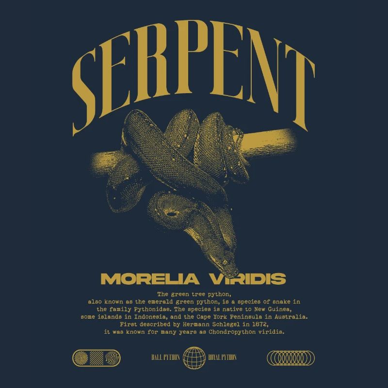 Green Tree Python Modern Reptile Keeper Streetwear