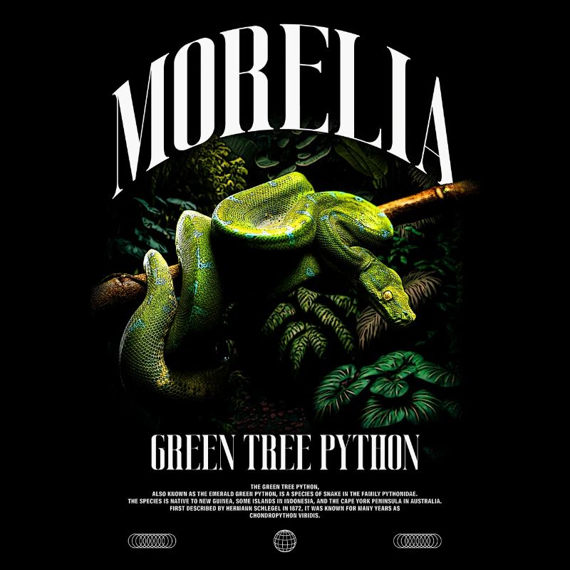 Green Tree Python Modern Streetwear Reptile Keeper