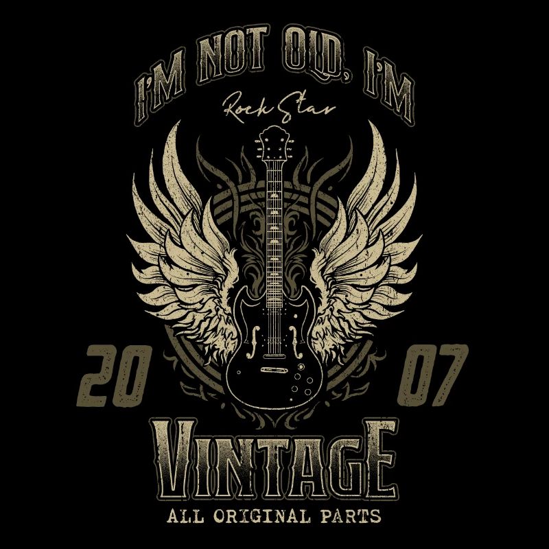 Ich bin nicht alt, ich bin Vintage Retro 2007 Gitarrist
