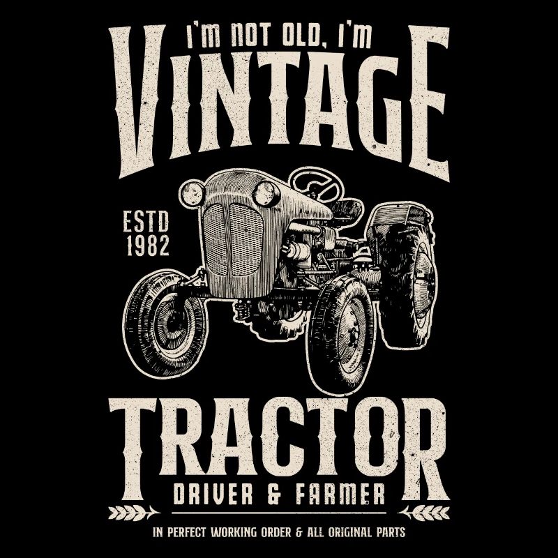 Oldtimer Traktor Bauer Geburtstag Jahrgang 1982