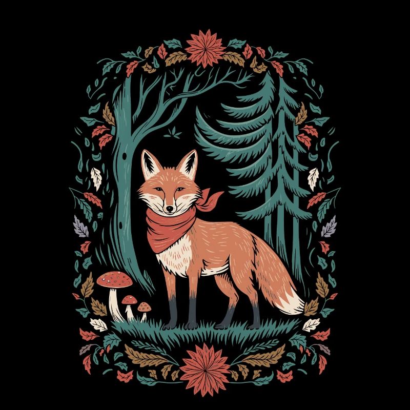 Fuchs Im Wald Cottagecore Ästhetik