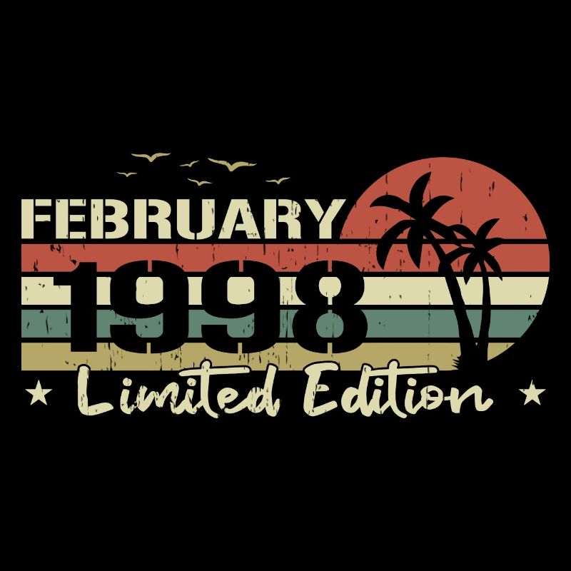 February Vintage 26th Anniversary Born 1998 Vibe