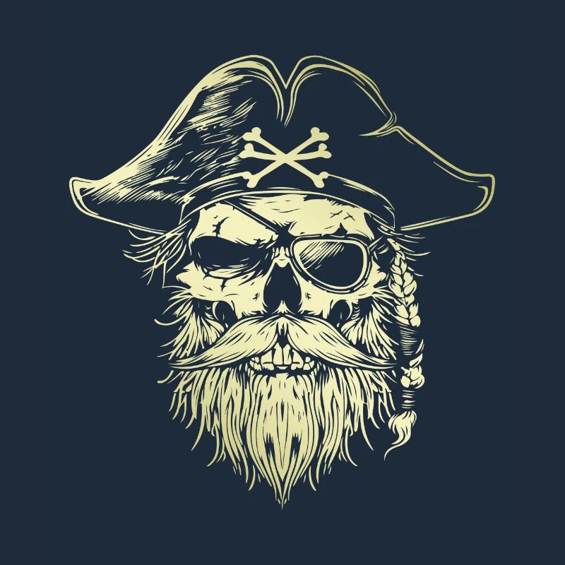 Pirate Skull Gold