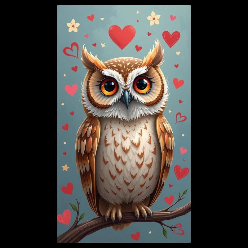 Verliebte Eule